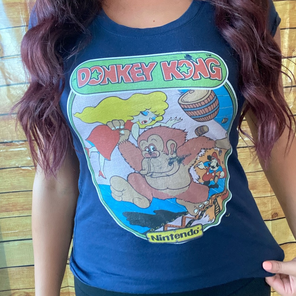 Custom Donkey Kong Shirt, Navy Blue